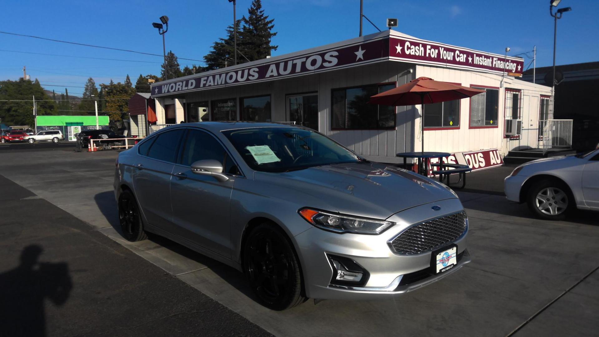 2019 SILVER Ford Fusion Titanium AWD (3FA6P0D94KR) with an 2.0L L4 DOHC 16V engine, 6A transmission, located at 502 S. Riverside Avenue, Medford, OR, 97501, (541) 773-3136, 42.322803, -122.867477 - Photo#0