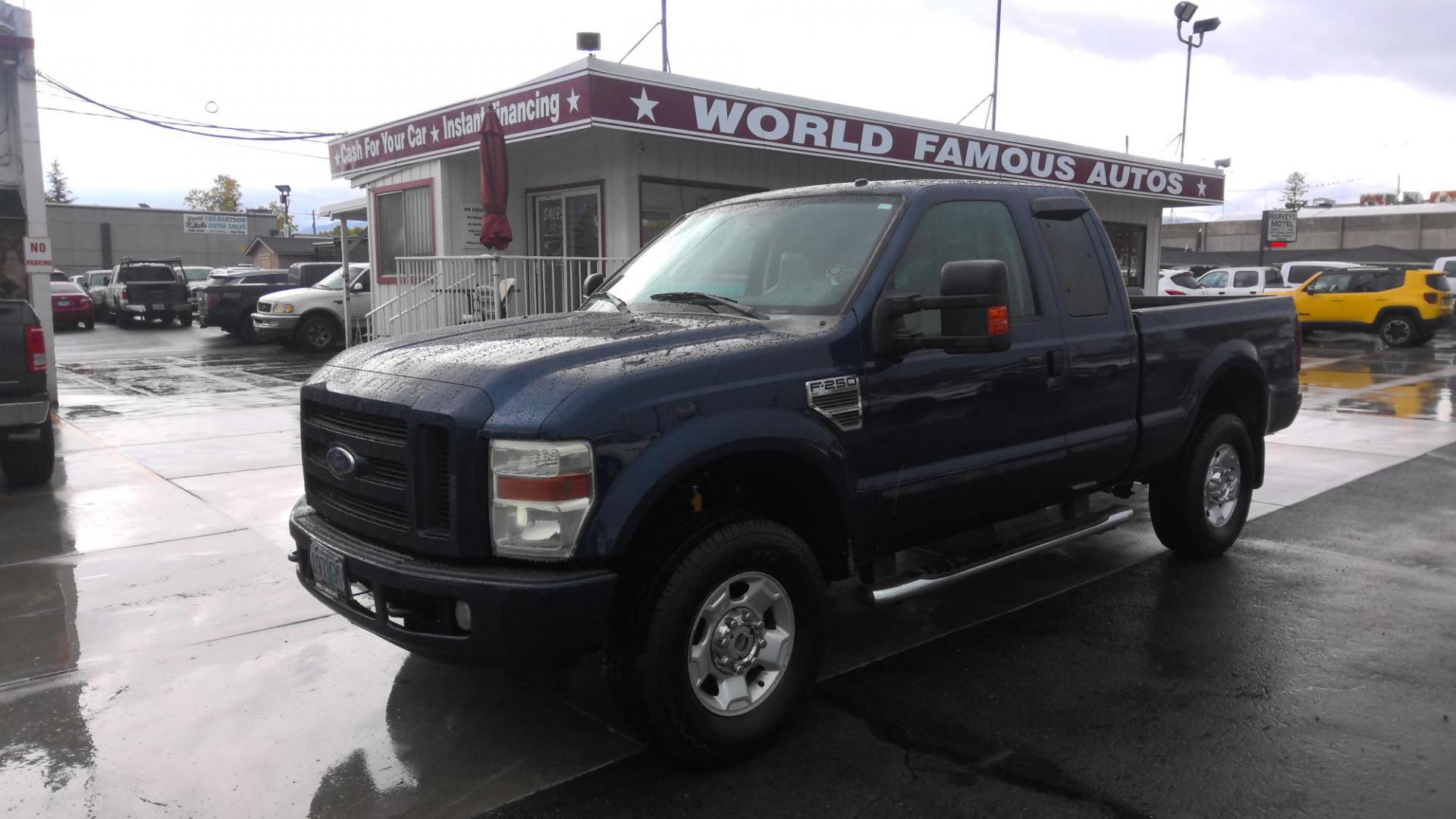 2008 BLUE Ford F-250 SD FX4 SuperCab (1FTSX21R58E) with an 6.4L V8 OHV 32V TURBO DIESEL engine, located at 502 S. Riverside Avenue, Medford, OR, 97501, (541) 773-3136, 42.322803, -122.867477 - Photo#0