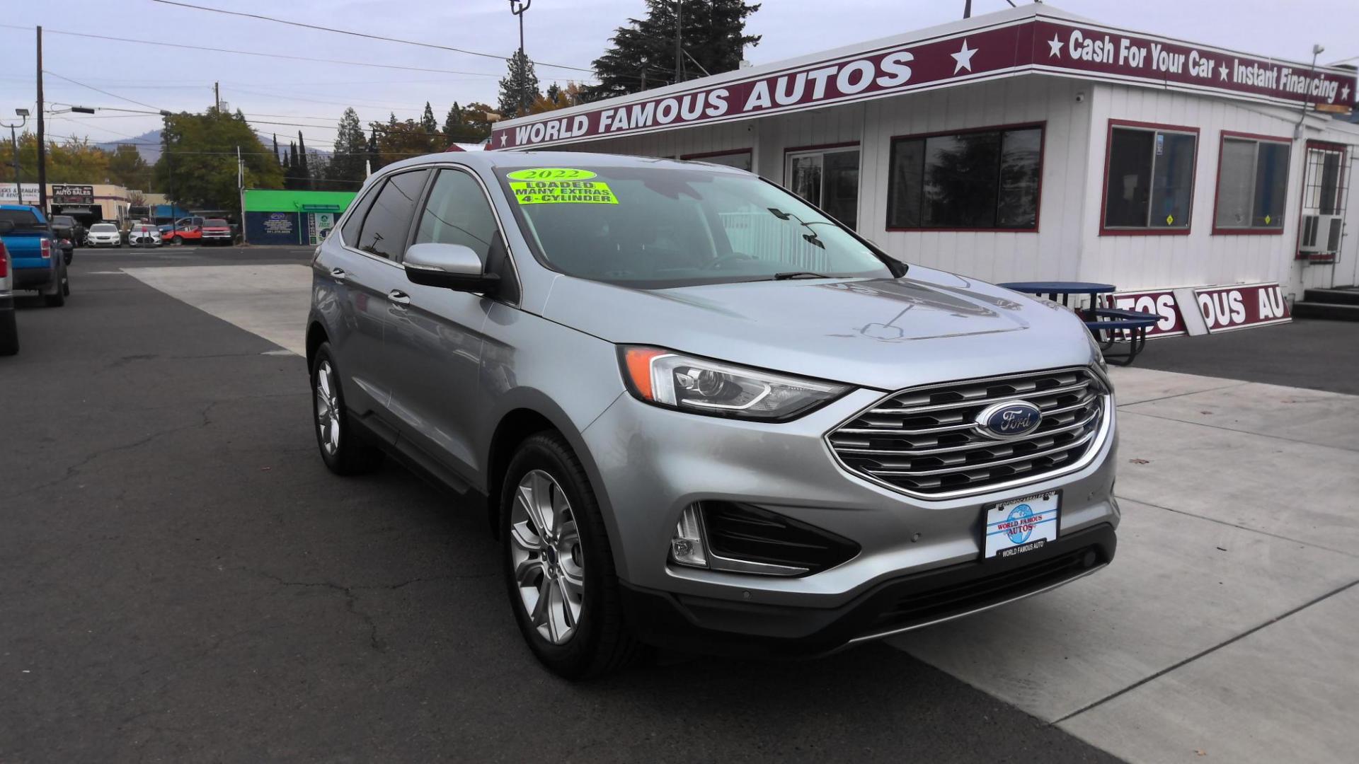 2022 SILVER Ford Edge Titanium AWD (2FMPK4K94NB) with an 2.0L L4 DOHC 16V engine, 6A transmission, located at 502 S. Riverside Avenue, Medford, OR, 97501, (541) 773-3136, 42.322803, -122.867477 - Photo#0