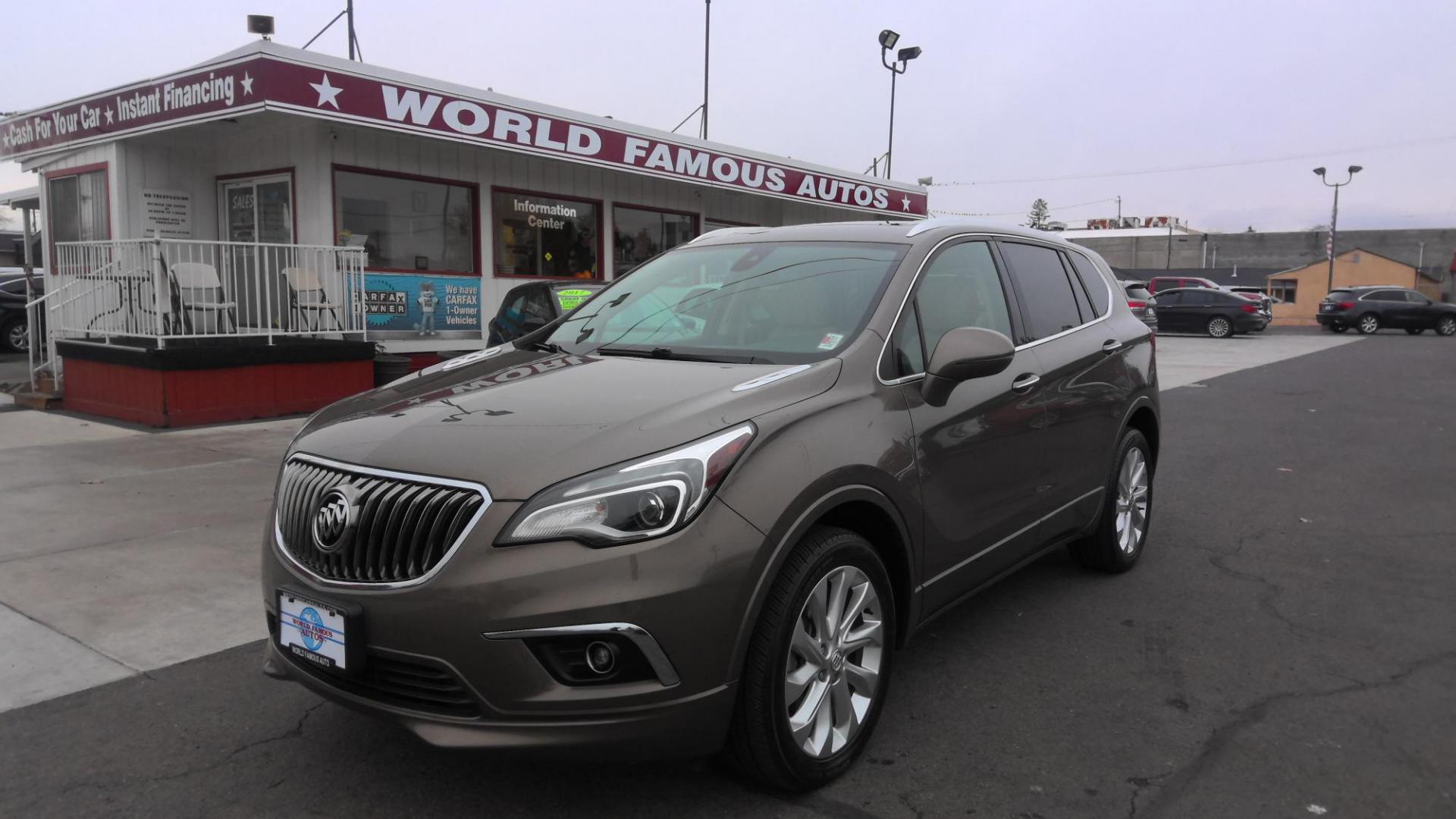 2017 BROWN Buick Envision Premium I AWD (LRBFXESX6HD) with an 2.0L L4 DOHC 24V TURBO engine, 6A transmission, located at 502 S. Riverside Avenue, Medford, OR, 97501, (541) 773-3136, 42.322803, -122.867477 - Photo#0