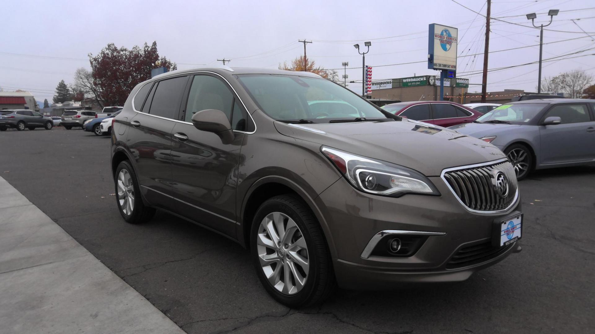 2017 BROWN Buick Envision Premium I AWD (LRBFXESX6HD) with an 2.0L L4 DOHC 24V TURBO engine, 6A transmission, located at 502 S. Riverside Avenue, Medford, OR, 97501, (541) 773-3136, 42.322803, -122.867477 - Photo#1