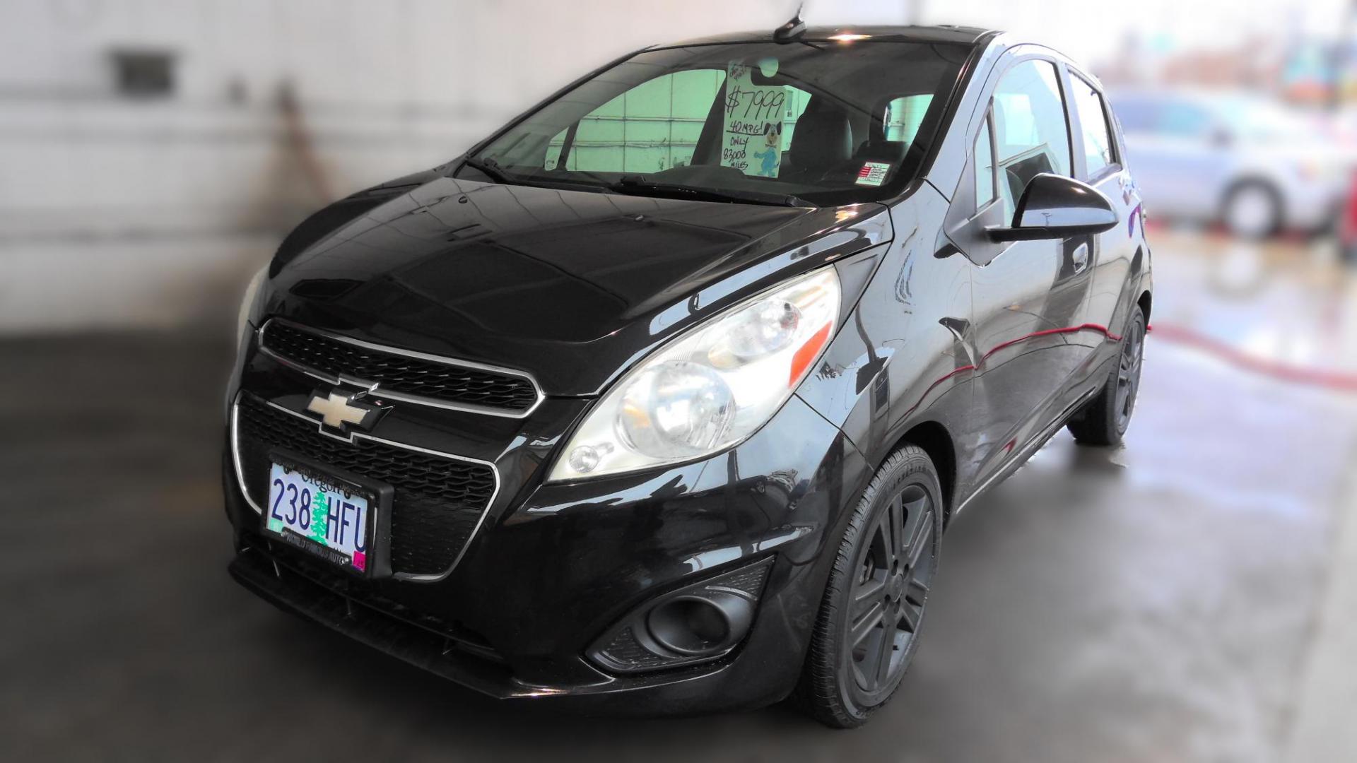 2014 BLACK Chevrolet Spark LS Auto (KL8CB6S99EC) with an 1.2L L4 16V DOHC engine, Continuously Variable Transmission transmission, located at 502 S. Riverside Avenue, Medford, OR, 97501, (541) 773-3136, 42.322803, -122.867477 - Photo#1