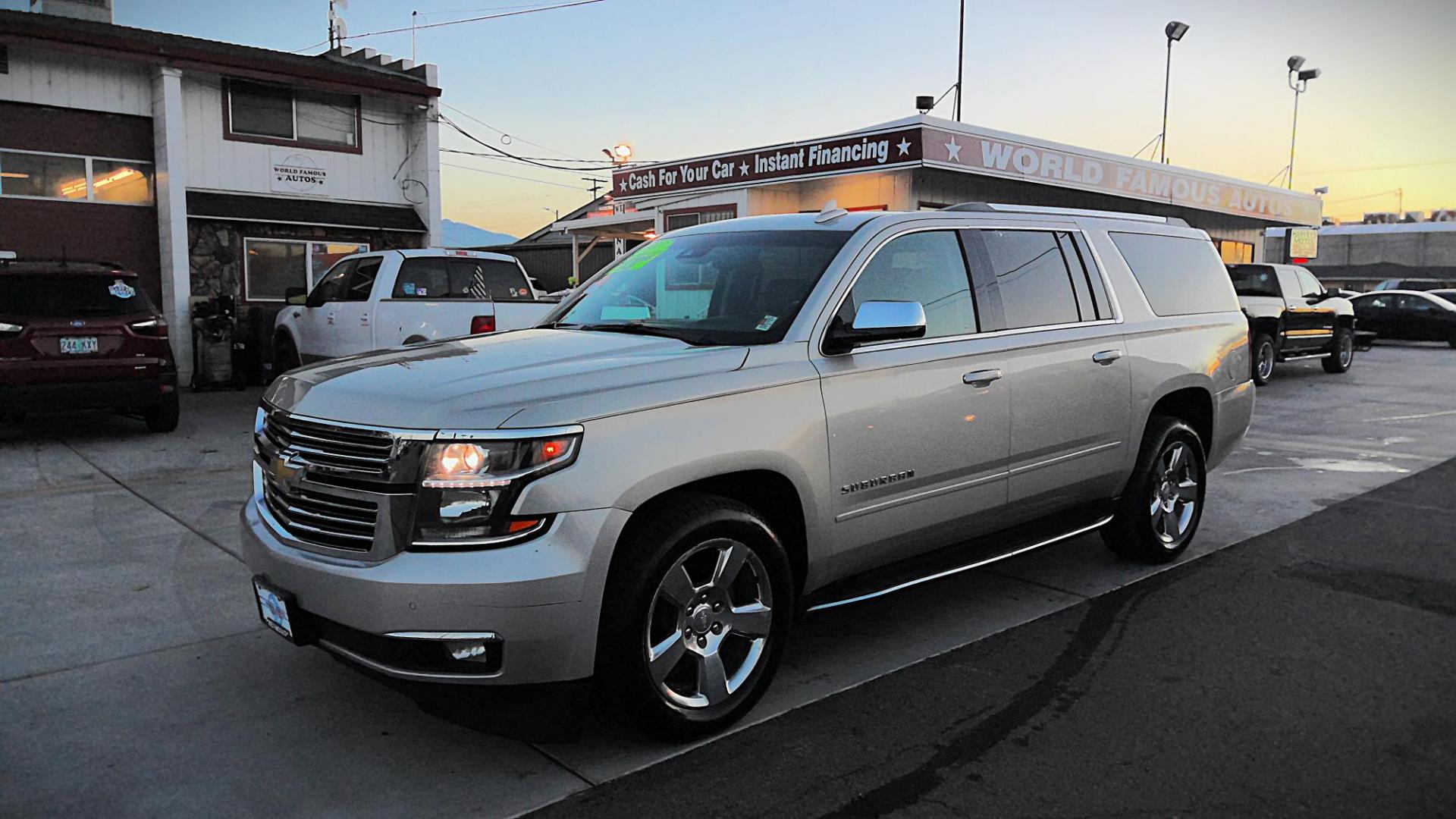 2017 GOLD Chevrolet Suburban Premier 4WD (1GNSKJKCXHR) with an 5.3L V8 OHV 16V engine, 6A transmission, located at 502 S. Riverside Avenue, Medford, OR, 97501, (541) 773-3136, 42.322803, -122.867477 - Photo#0