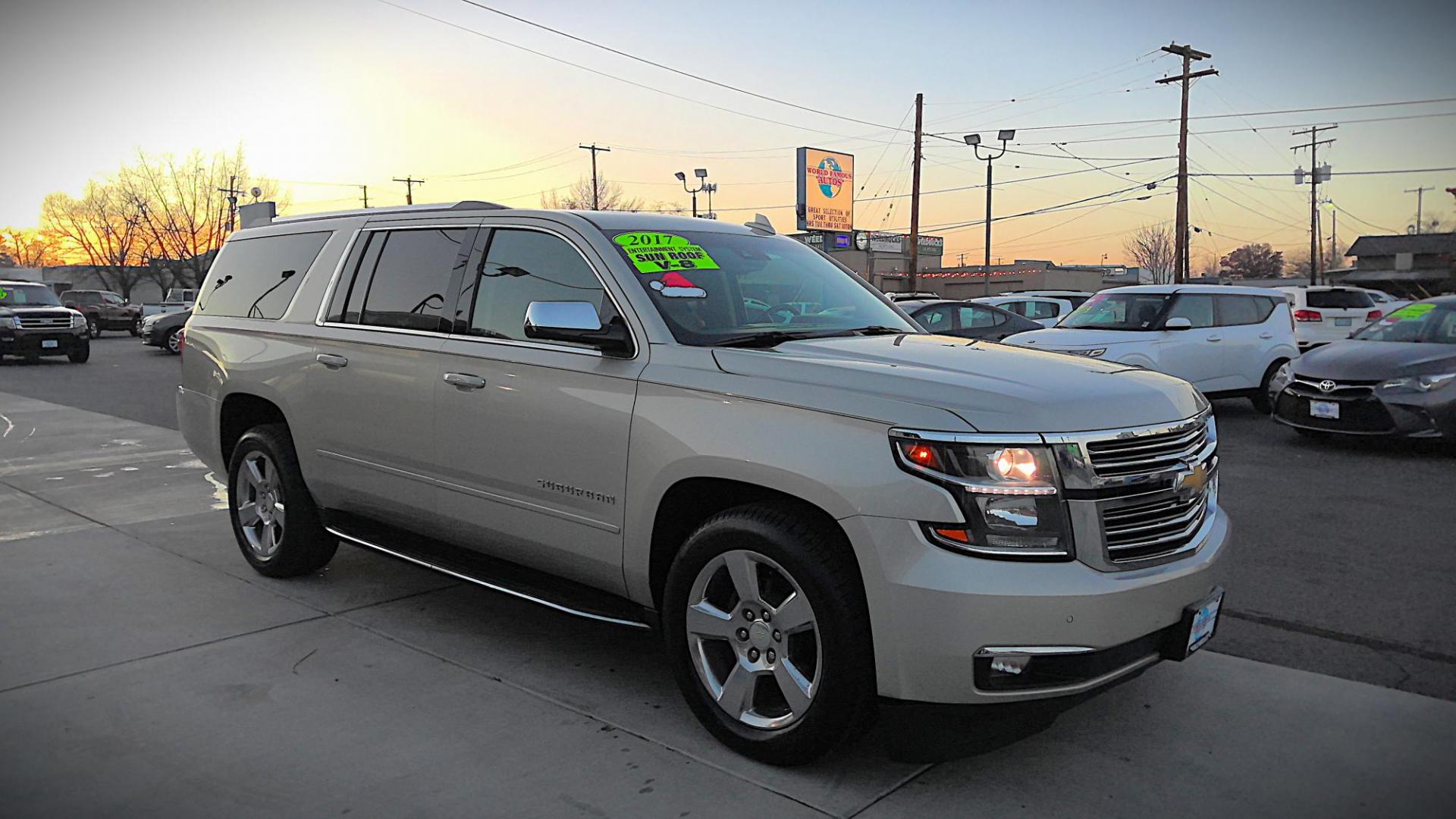 2017 GOLD Chevrolet Suburban Premier 4WD (1GNSKJKCXHR) with an 5.3L V8 OHV 16V engine, 6A transmission, located at 502 S. Riverside Avenue, Medford, OR, 97501, (541) 773-3136, 42.322803, -122.867477 - Photo#1