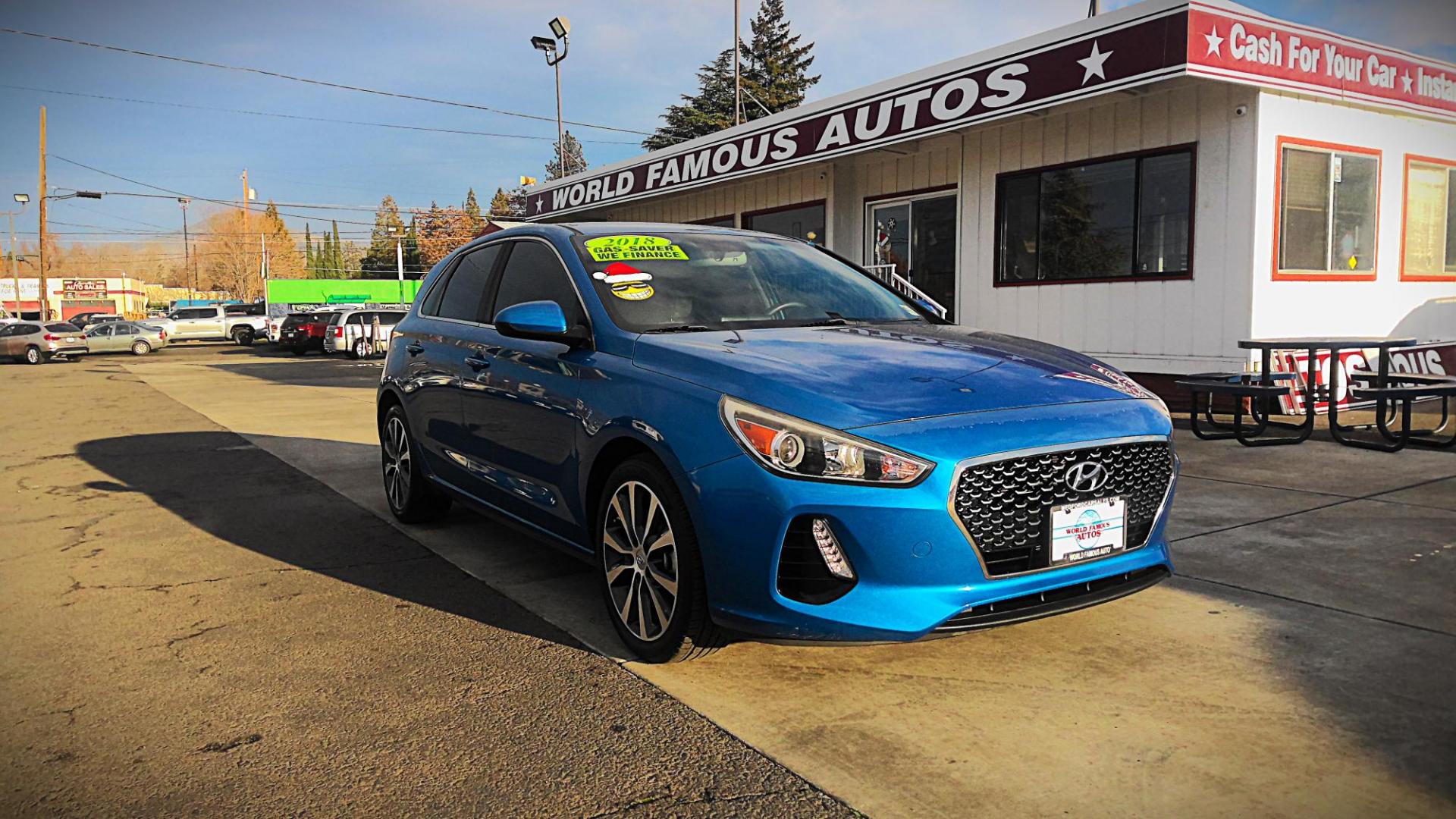 2018 BLUE Hyundai Elantra GT 2.0L 6A (KMHH35LE5JU) with an 2.0L L4 16V DOHC engine, 6A transmission, located at 502 S. Riverside Avenue, Medford, OR, 97501, (541) 773-3136, 42.322803, -122.867477 - Photo#0