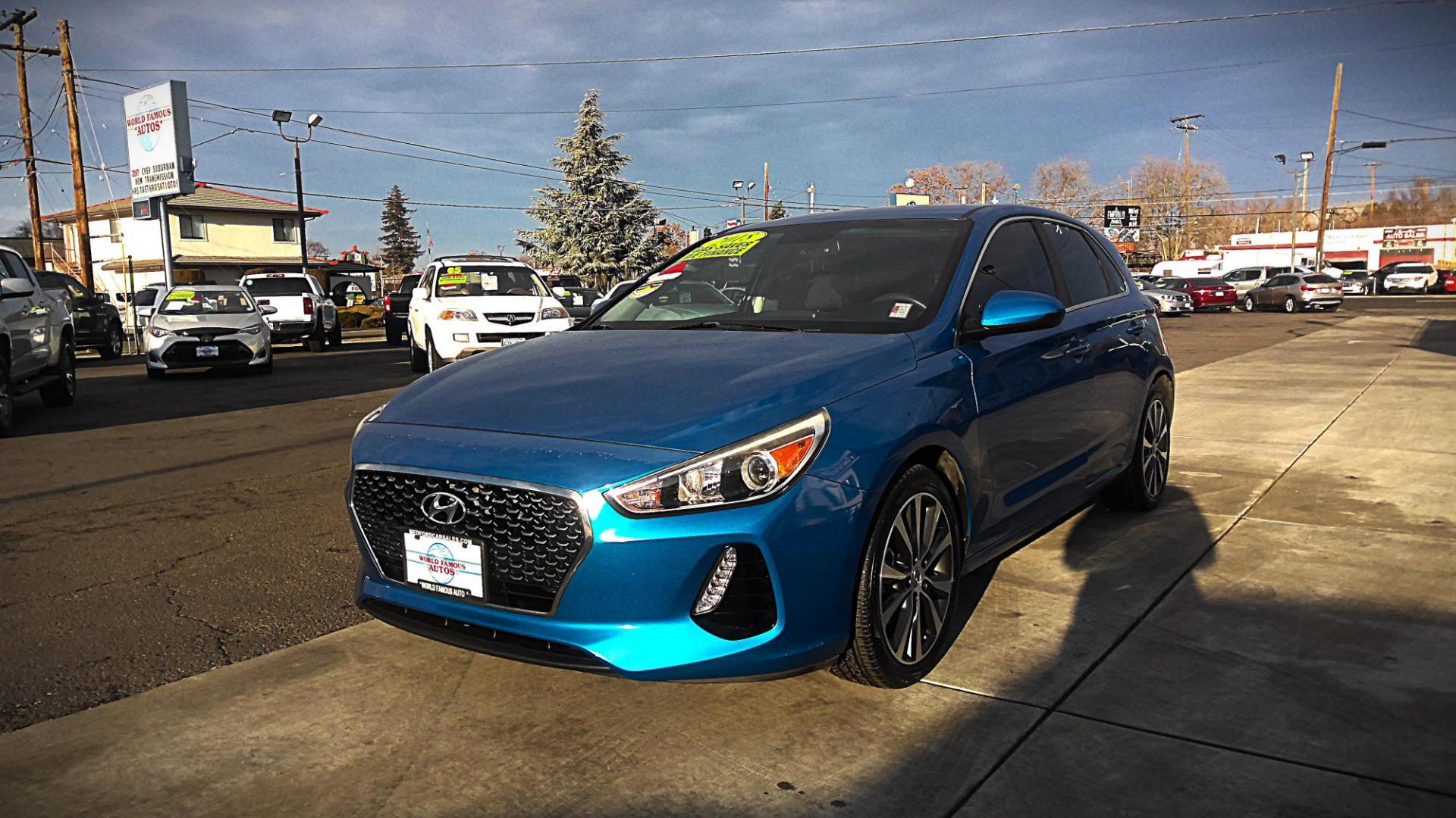 2018 BLUE Hyundai Elantra GT 2.0L 6A (KMHH35LE5JU) with an 2.0L L4 16V DOHC engine, 6A transmission, located at 502 S. Riverside Avenue, Medford, OR, 97501, (541) 773-3136, 42.322803, -122.867477 - Photo#1