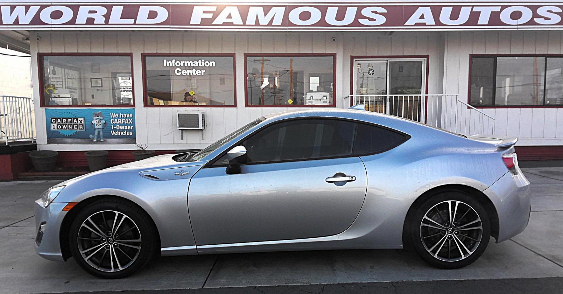 2015 SILVER Scion FR-S 6AT (JF1ZNAA11F8) with an 2.0L H4 16V engine, 6-Speed Automatic transmission, located at 502 S. Riverside Avenue, Medford, OR, 97501, (541) 773-3136, 42.322803, -122.867477 - Photo#0