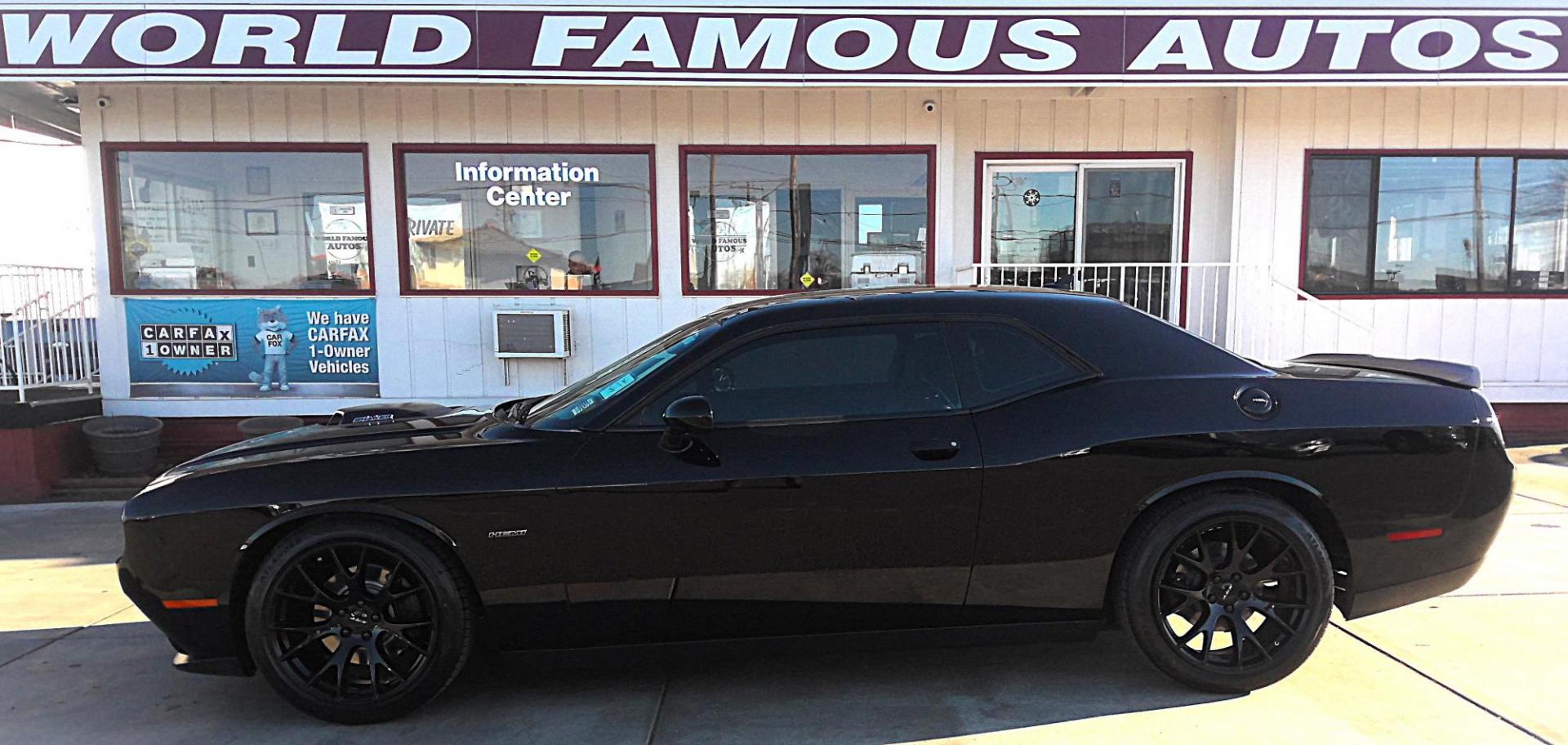 2015 BLACK Dodge Challenger R/T Plus (2C3CDZBT6FH) with an 5.7L V8 OHV 16V engine, located at 502 S. Riverside Avenue, Medford, OR, 97501, (541) 773-3136, 42.322803, -122.867477 - Photo#0