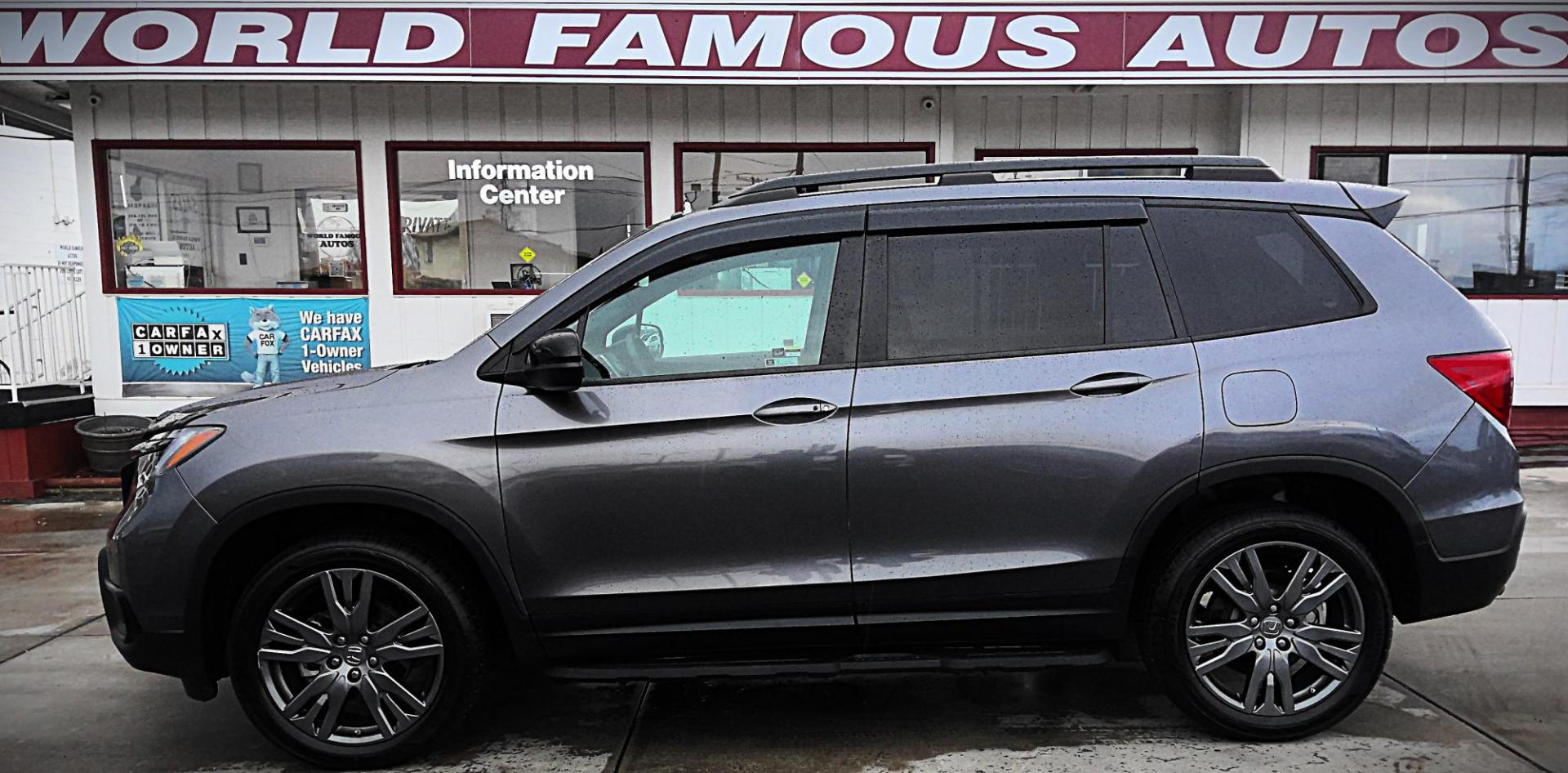 2019 GRAY Honda Passport Sport AWD (5FNYF8H25KB) with an 3.5L V6 DOHC 24V engine, 9A transmission, located at 502 S. Riverside Avenue, Medford, OR, 97501, (541) 773-3136, 42.322803, -122.867477 - Photo#0