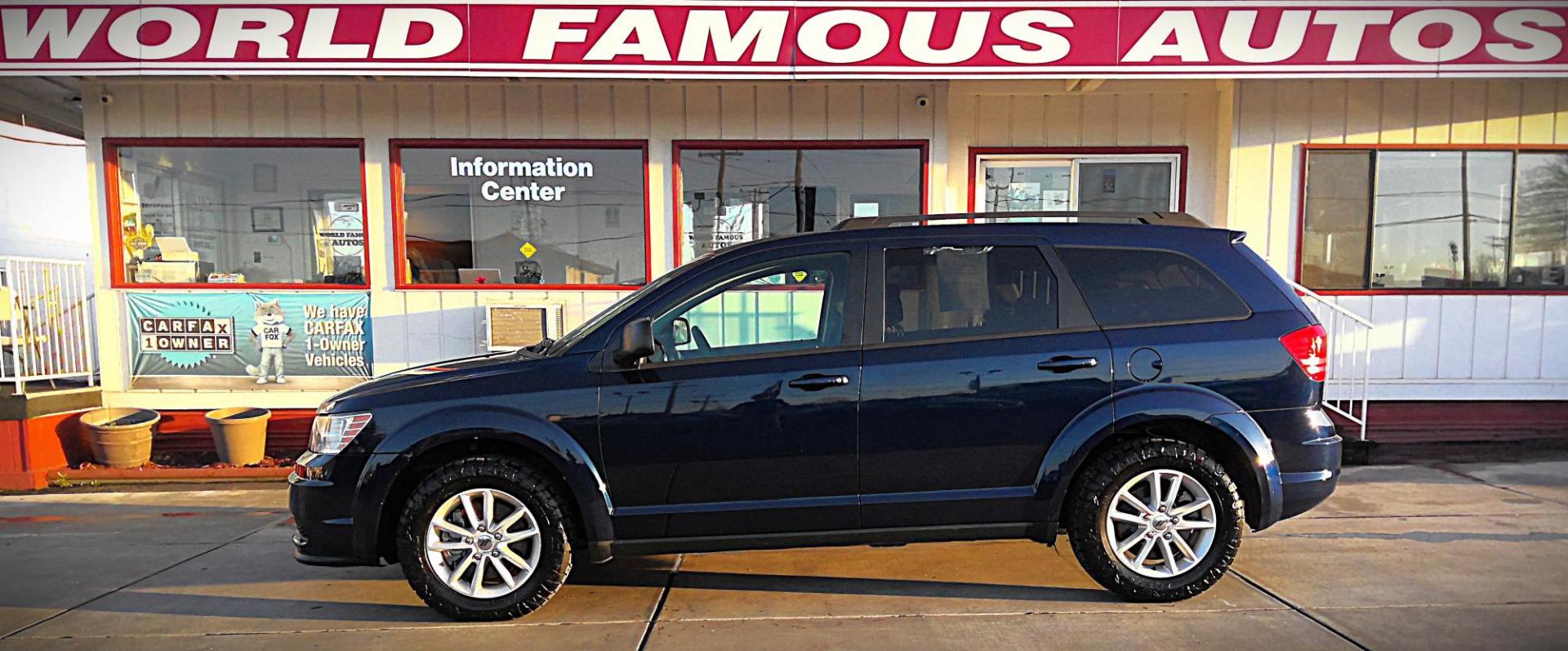 2017 BLUE Dodge Journey SE (3C4PDCAB6HT) with an 2.4L L4 DOHC 16V engine, 4A transmission, located at 502 S. Riverside Avenue, Medford, OR, 97501, (541) 773-3136, 42.322803, -122.867477 - Photo#0