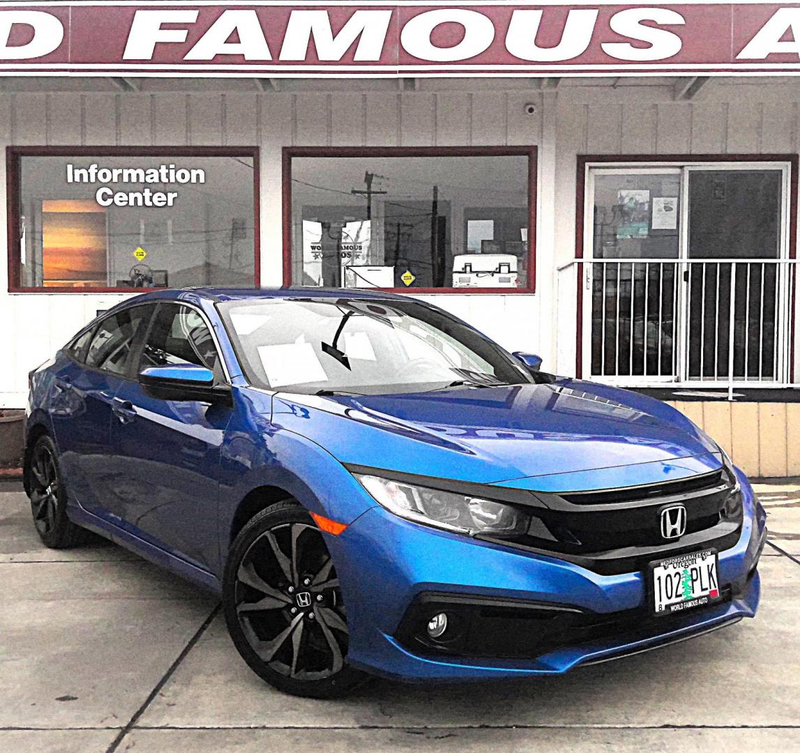 2019 BLUE Honda Civic Sport CVT (19XFC2F87KE) with an 2.0L L4 DOHC 16V engine, CVT transmission, located at 502 S. Riverside Avenue, Medford, OR, 97501, (541) 773-3136, 42.322803, -122.867477 - Photo#1