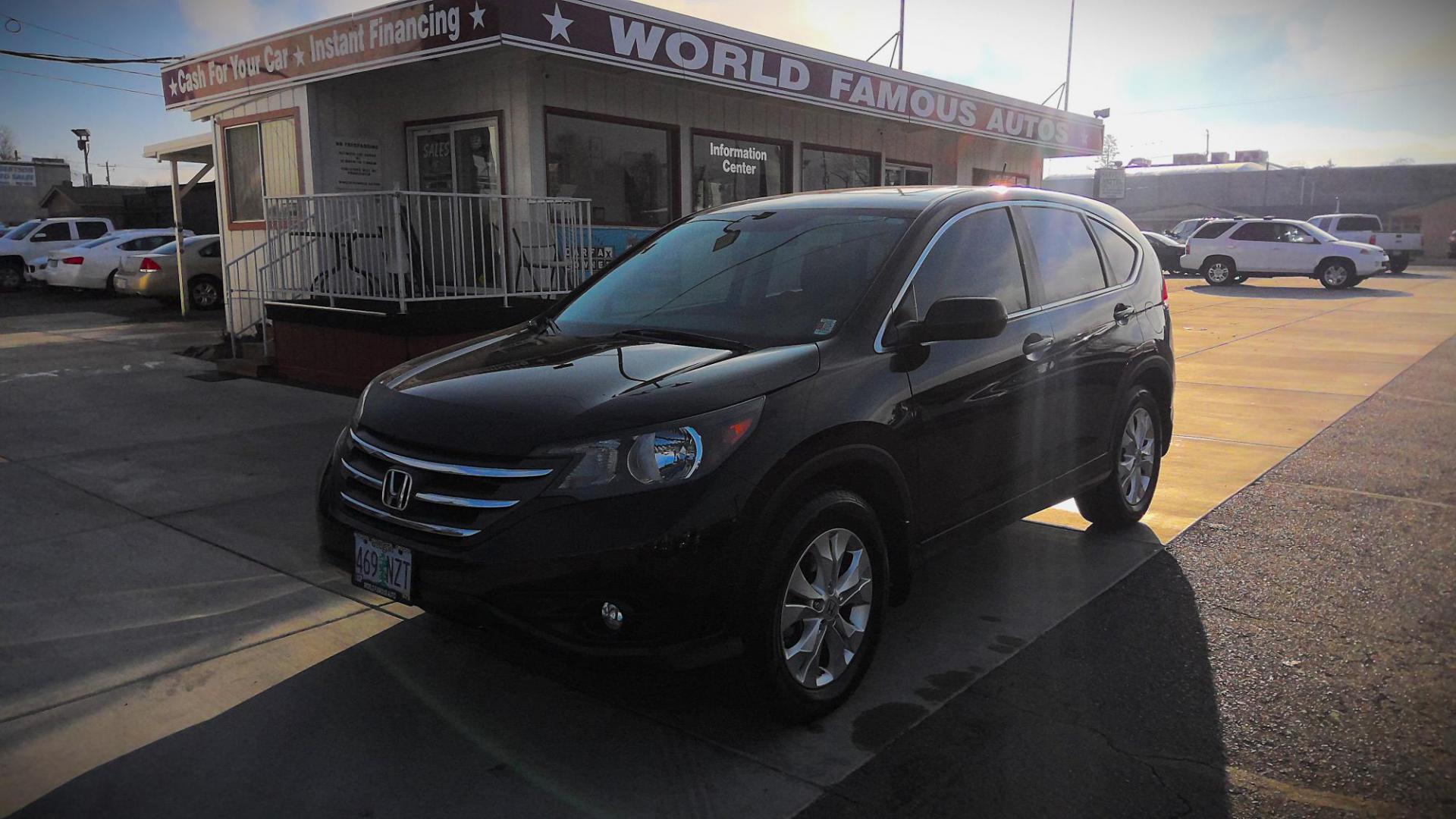 2012 BLACK Honda CR-V EX 4WD 5-Speed AT (JHLRM4H58CC) with an 2.4L L4 DOHC 16V engine, 5-Speed Automatic transmission, located at 502 S. Riverside Avenue, Medford, OR, 97501, (541) 773-3136, 42.322803, -122.867477 - Photo#0