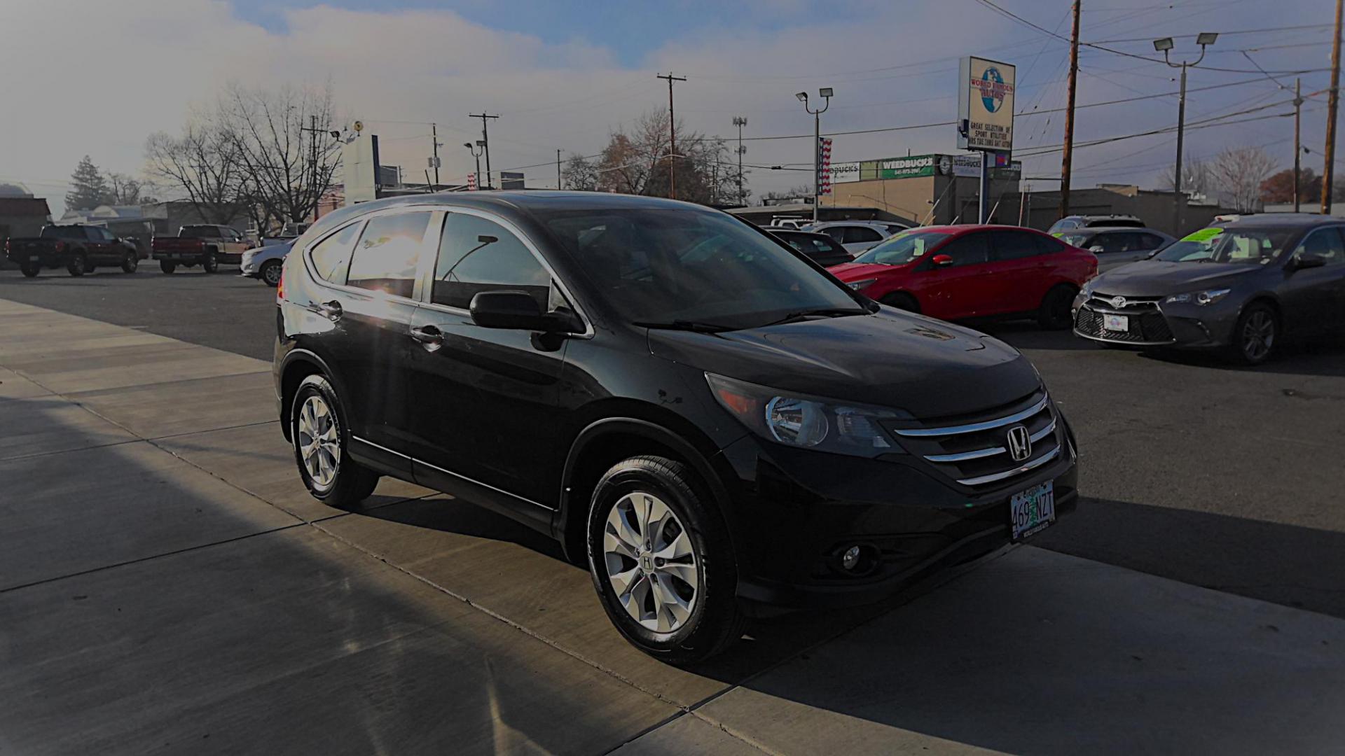 2012 BLACK Honda CR-V EX 4WD 5-Speed AT (JHLRM4H58CC) with an 2.4L L4 DOHC 16V engine, 5-Speed Automatic transmission, located at 502 S. Riverside Avenue, Medford, OR, 97501, (541) 773-3136, 42.322803, -122.867477 - Photo#1