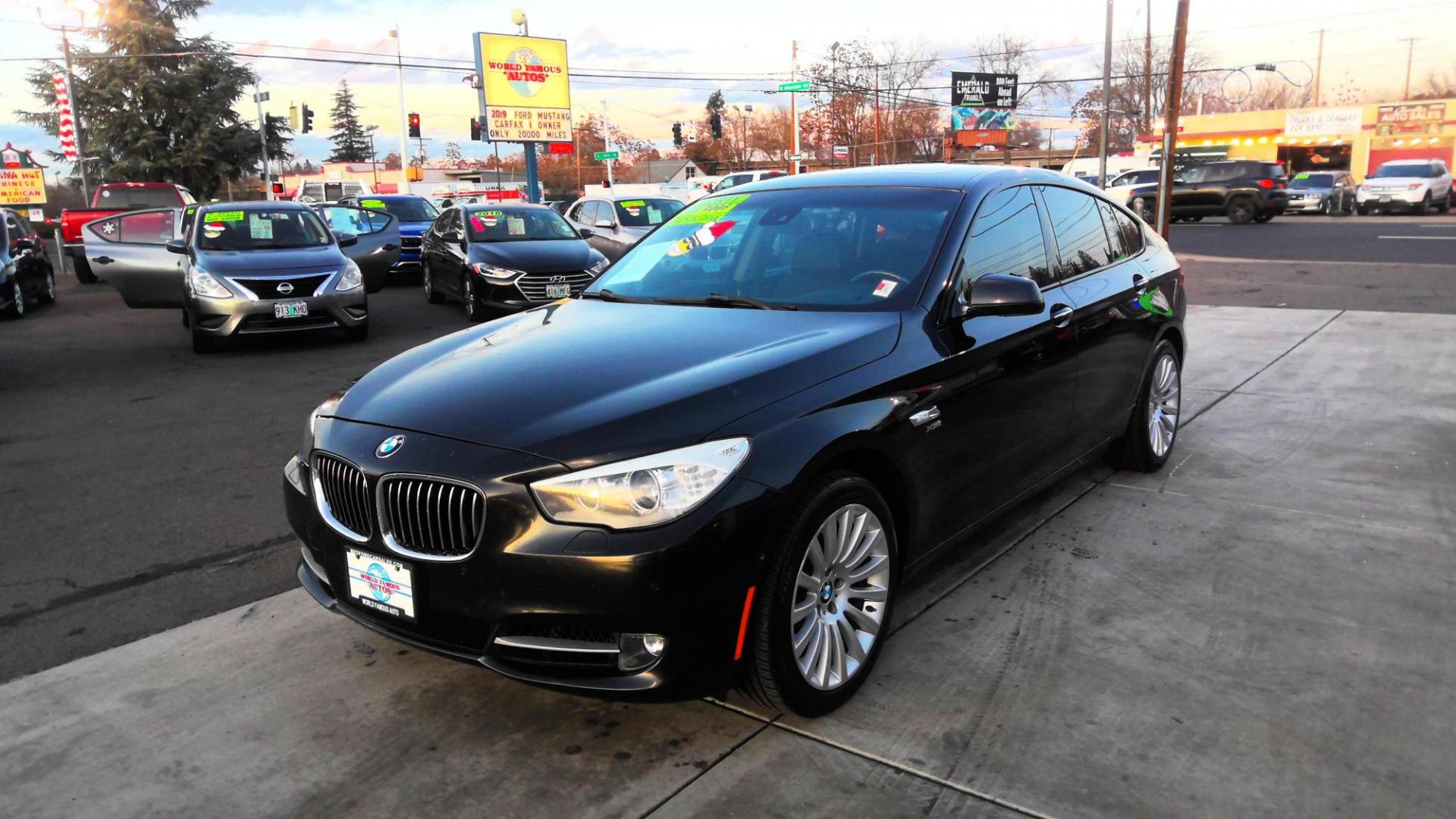 2011 BLACK BMW 5-Series Gran Turismo 535i xDrive (WBASP2C5XBC) with an 3.0L L6 DOHC 24V TURBO engine, 8-Speed Automatic transmission, located at 502 S. Riverside Avenue, Medford, OR, 97501, (541) 773-3136, 42.322803, -122.867477 - Photo#0