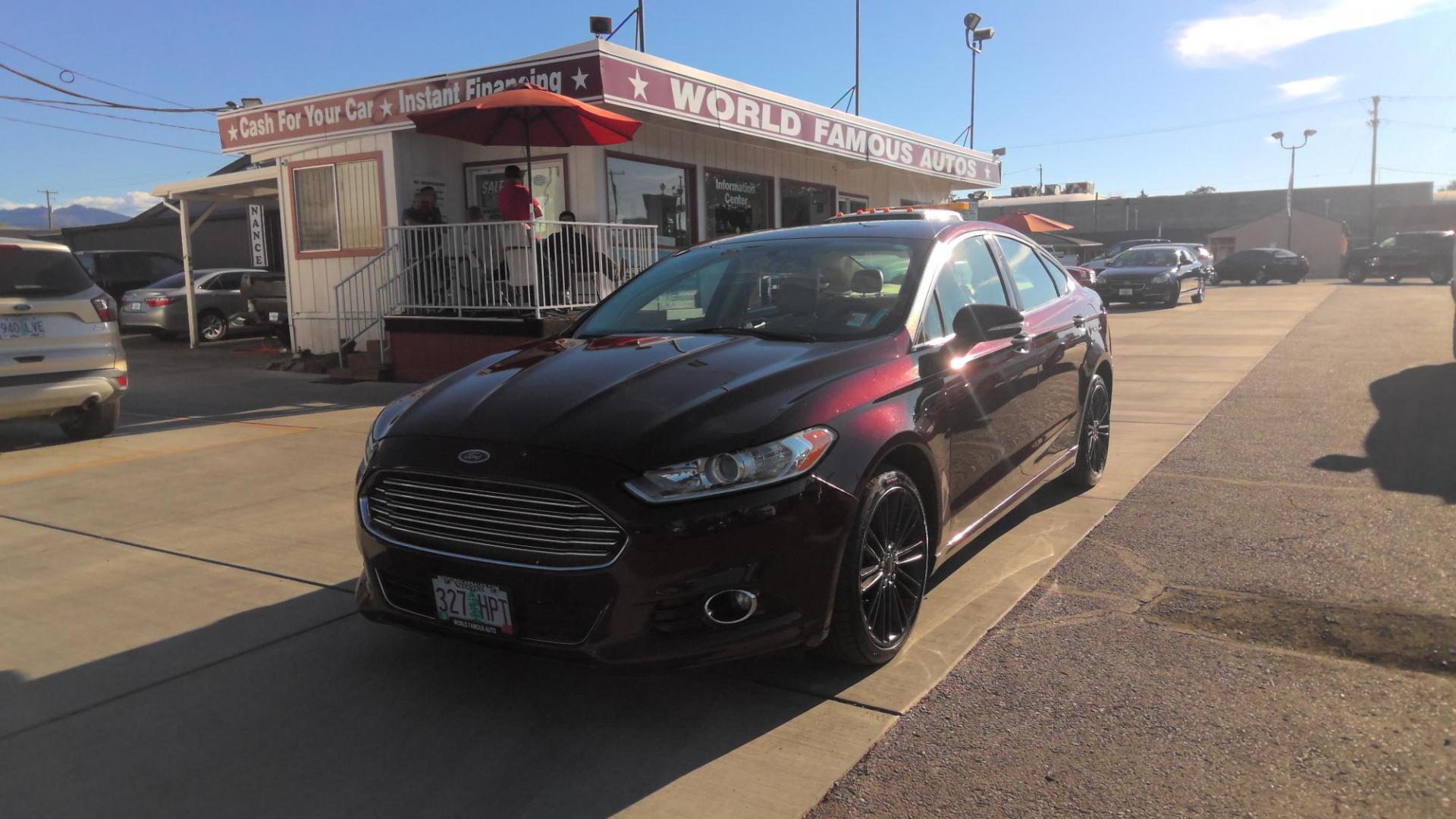 2013 MAROON Ford Fusion SE (3FA6P0H93DR) with an 2.0L L4 DOHC 16V engine, located at 502 S. Riverside Avenue, Medford, OR, 97501, (541) 773-3136, 42.322803, -122.867477 - Photo#0