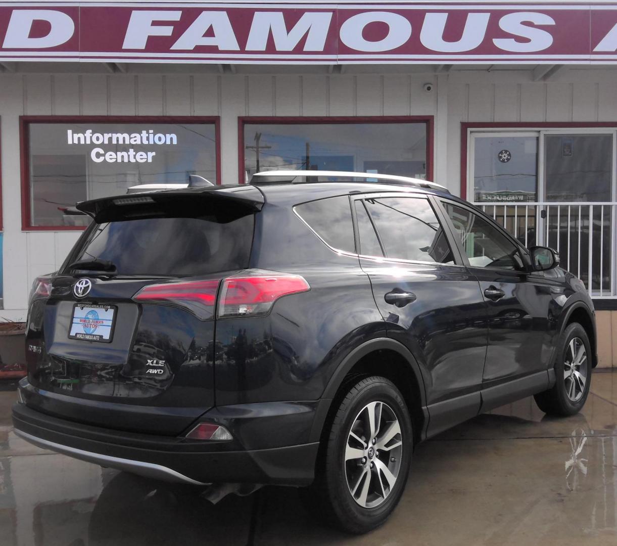 2018 BLACK Toyota RAV4 XLE AWD (JTMRFREVXJJ) with an 2.5L L4 DOHC 16V engine, 6A transmission, located at 502 S. Riverside Avenue, Medford, OR, 97501, (541) 773-3136, 42.322803, -122.867477 - Photo#2