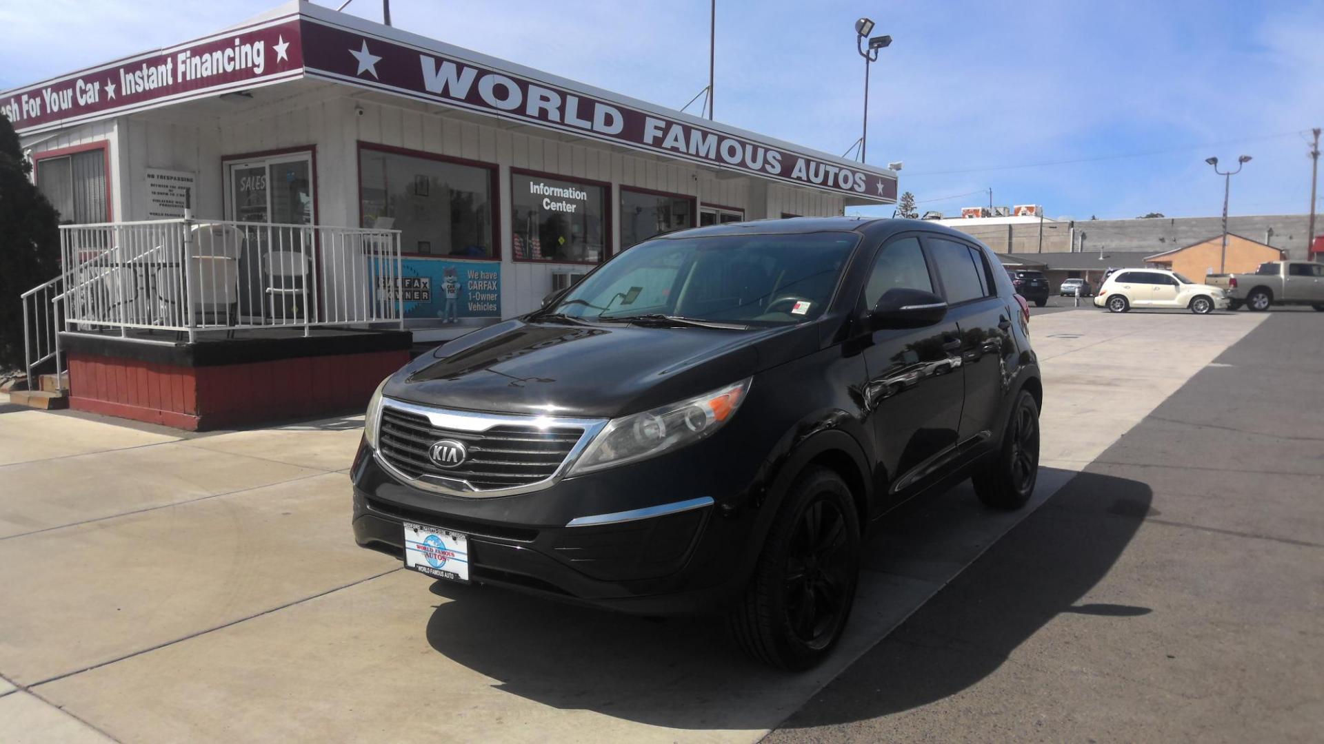 2013 BLACK Kia Sportage LX AWD (KNDPBCA2XD7) with an 2.4L V6 DOHC 24V engine, 6-Speed Automatic transmission, located at 502 S. Riverside Avenue, Medford, OR, 97501, (541) 773-3136, 42.322803, -122.867477 - Photo#0