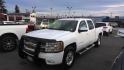 2013 WHITE Chevrolet Silverado 1500 LTZ Crew Cab 4WD (3GCPKTE74DG) with an 5.3L V8 OHV 16V FFV engine, 6-Speed Automatic transmission, located at 502 S. Riverside Avenue, Medford, OR, 97501, (541) 773-3136, 42.322803, -122.867477 - Photo#0