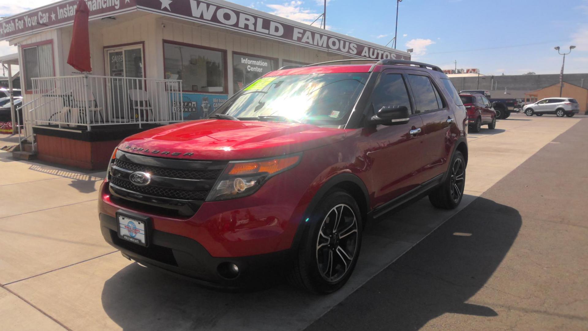 2013 RED Ford Explorer Sport 4WD (1FM5K8GTXDG) with an 3.5L V6 DOHC 24V engine, 6-Speed Automatic transmission, located at 502 S. Riverside Avenue, Medford, OR, 97501, (541) 773-3136, 42.322803, -122.867477 - Photo#0