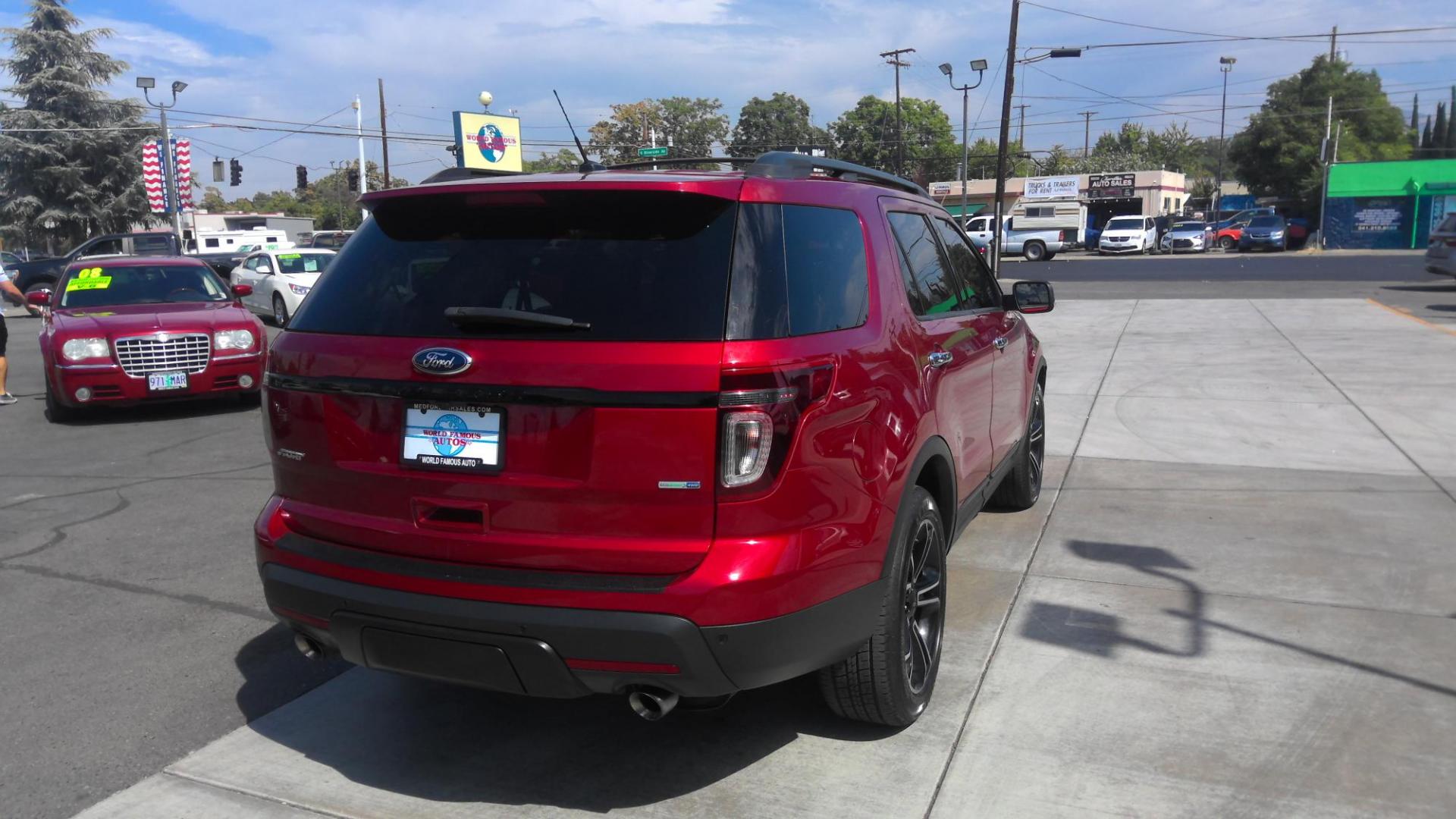 2013 RED Ford Explorer Sport 4WD (1FM5K8GTXDG) with an 3.5L V6 DOHC 24V engine, 6-Speed Automatic transmission, located at 502 S. Riverside Avenue, Medford, OR, 97501, (541) 773-3136, 42.322803, -122.867477 - Photo#1