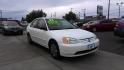 2003 WHITE Honda Civic LX Sedan 4-spd AT with Front Side Airbags (2HGES16653H) with an 1.7L L4 SOHC 16V engine, 4-Speed Automatic Overdrive transmission, located at 502 S. Riverside Avenue, Medford, OR, 97501, (541) 773-3136, 42.322803, -122.867477 - Photo#1