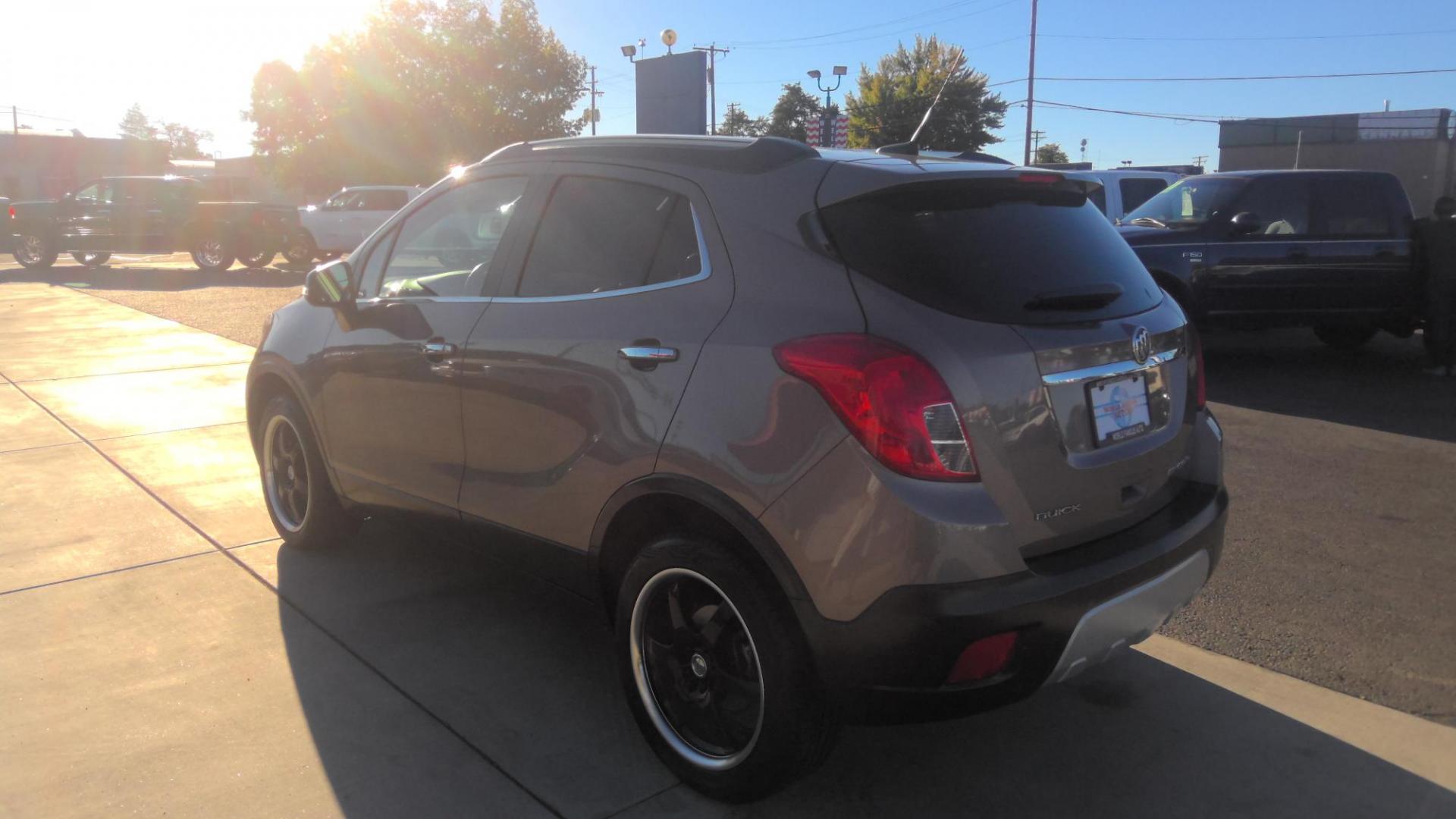 2014 PEWTER Buick Encore Premium AWD (KL4CJHSB1EB) with an 1.4L L4 DOHC 16V TURBO engine, 6-Speed Automatic transmission, located at 502 S. Riverside Avenue, Medford, OR, 97501, (541) 773-3136, 42.322803, -122.867477 - Photo#2