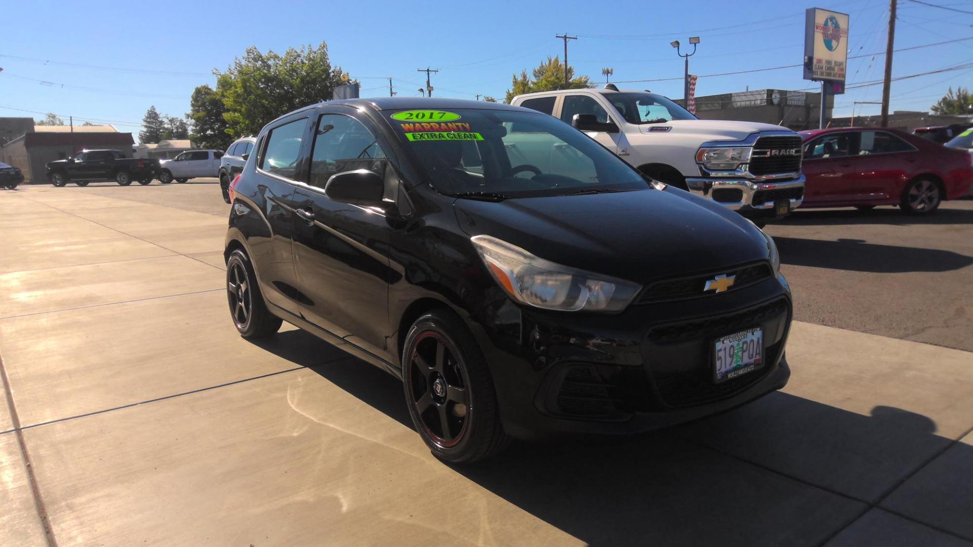 2017 BLACK Chevrolet Spark LS CVT (KL8CB6SA0HC) with an 1.4L L4 16V DOHC engine, CVT transmission, located at 502 S. Riverside Avenue, Medford, OR, 97501, (541) 773-3136, 42.322803, -122.867477 - Photo#1