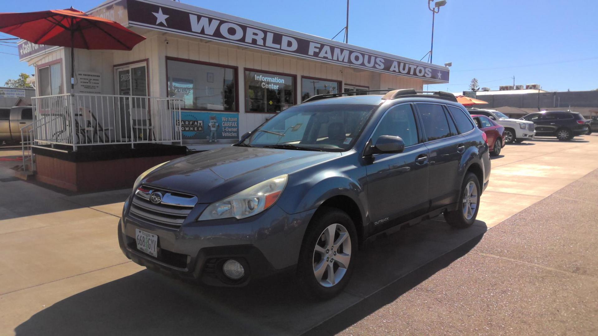 2013 BLUE Subaru Outback 2.5i Limited (4S4BRBJC1D3) with an 2.5L H4 DOHC 16V engine, located at 502 S. Riverside Avenue, Medford, OR, 97501, (541) 773-3136, 42.322803, -122.867477 - Photo#1