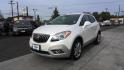 2013 WHITE Buick Encore Premium AWD (KL4CJHSB6DB) with an 1.4L L4 DOHC 16V TURBO engine, 6-Speed Automatic transmission, located at 502 S. Riverside Avenue, Medford, OR, 97501, (541) 773-3136, 42.322803, -122.867477 - Photo#1